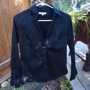 Banana Republic Black Fitted Button Down Shirt